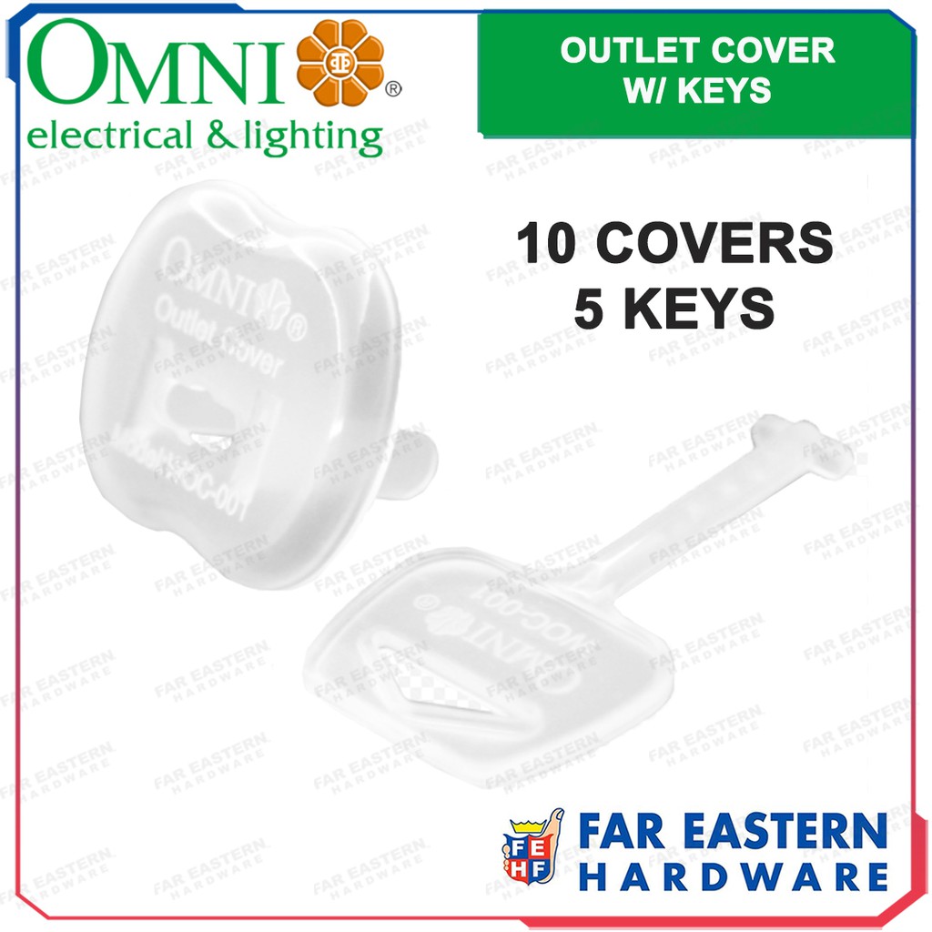 OMNI Electrical Outlet Plug Safety Cover w/ Keys WOC001 Shopee
