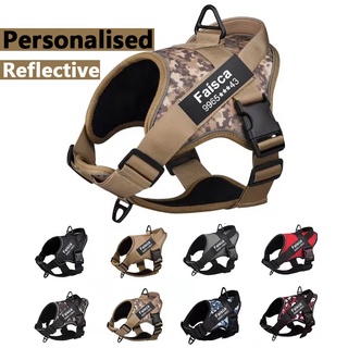 Personalized pet K9 harness adjustable large dog heavy harness Reflective customized pet necessities large dog medium dog saddle