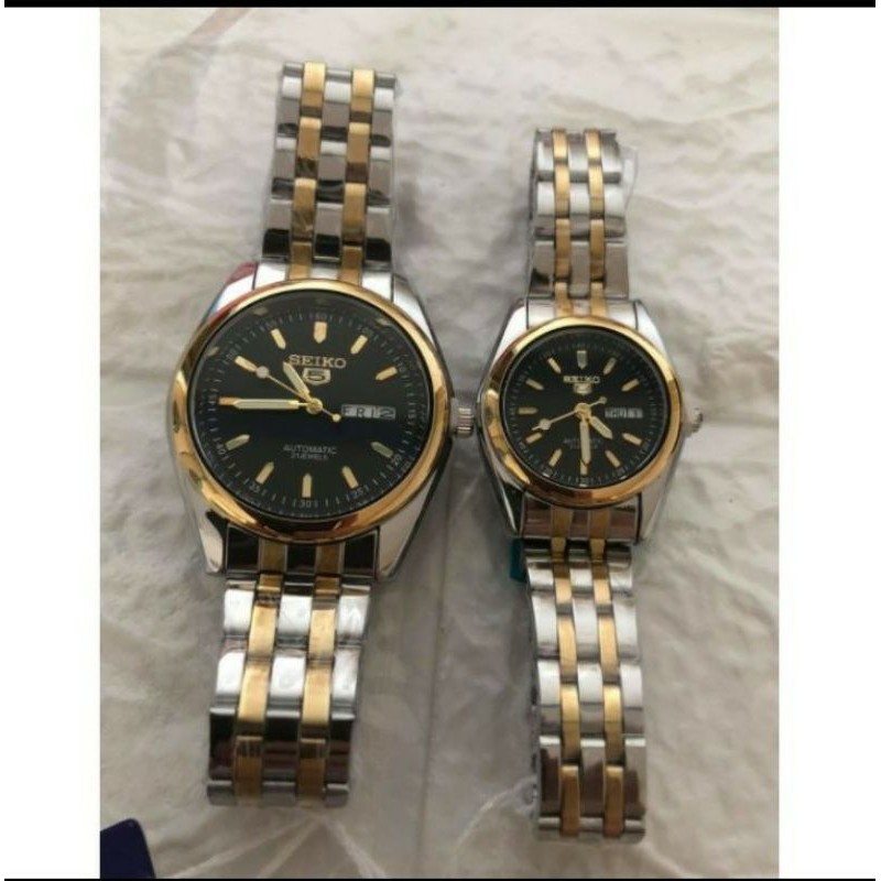 SEIKO-5 WATCH COUPLE, WITH DATE, AUTOMATIC HAND MOVEMENT. | Shopee  Philippines