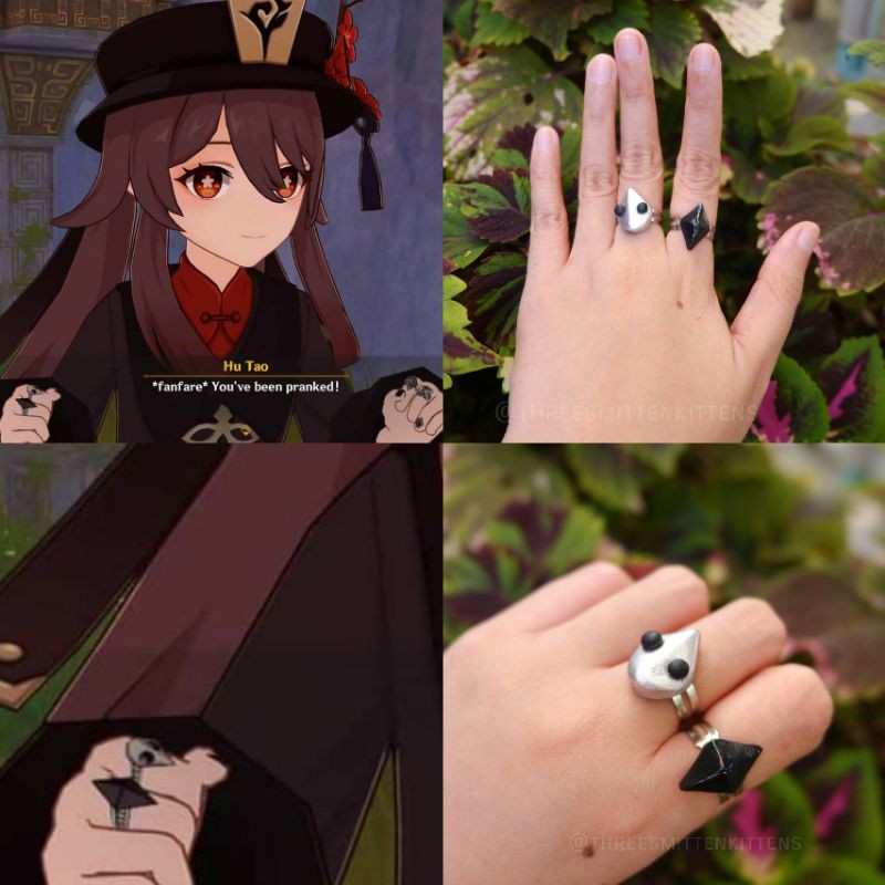 Genshin Impact Hutao Cosplay Rings Set Shopee Philippines