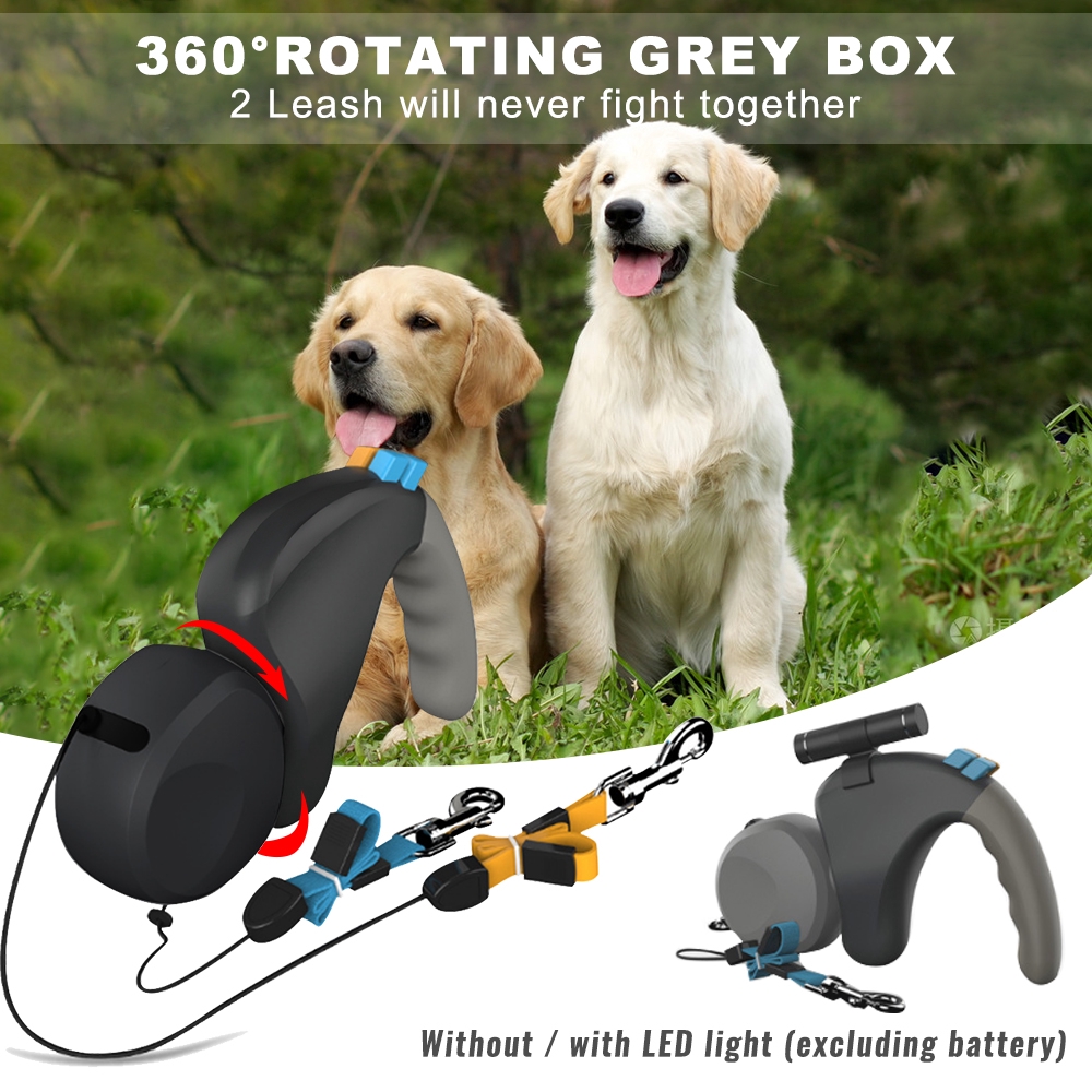 double retractable leash