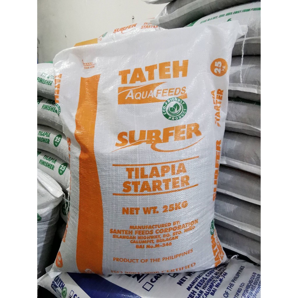 Tateh Aquafeeds Surfer Starter 1kg Tilapia Catfish (Hito) Milkfish Koi ...