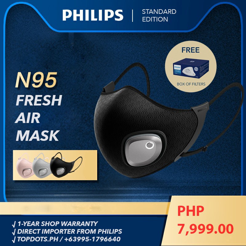 Philips Blaise Fresh Air Mask Smart Wearable Air Purifier (Free Box