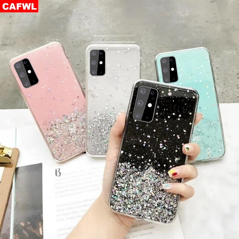 Glitter Bling Sequins Case Fo Huawei Y6P 2020 Y5P 2020 Y7P Epoxy Star ...