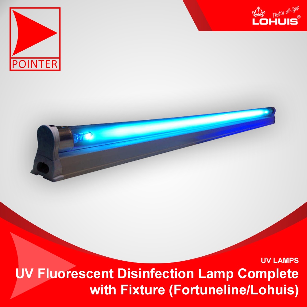 UV Fluorescent Disinfection Lamp Complete with Fixture (18W) Shopee