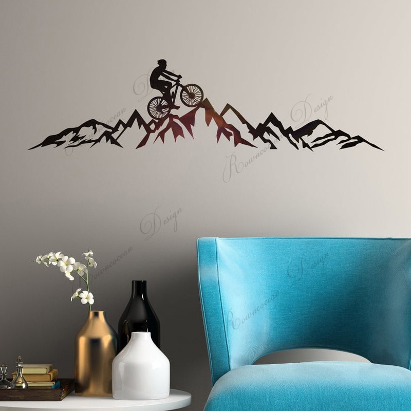 Mountain Bike Vinyl Wall Decal Bicycle Extreme Sport Stickers Mural 2245  MYDT | Shopee Philippines