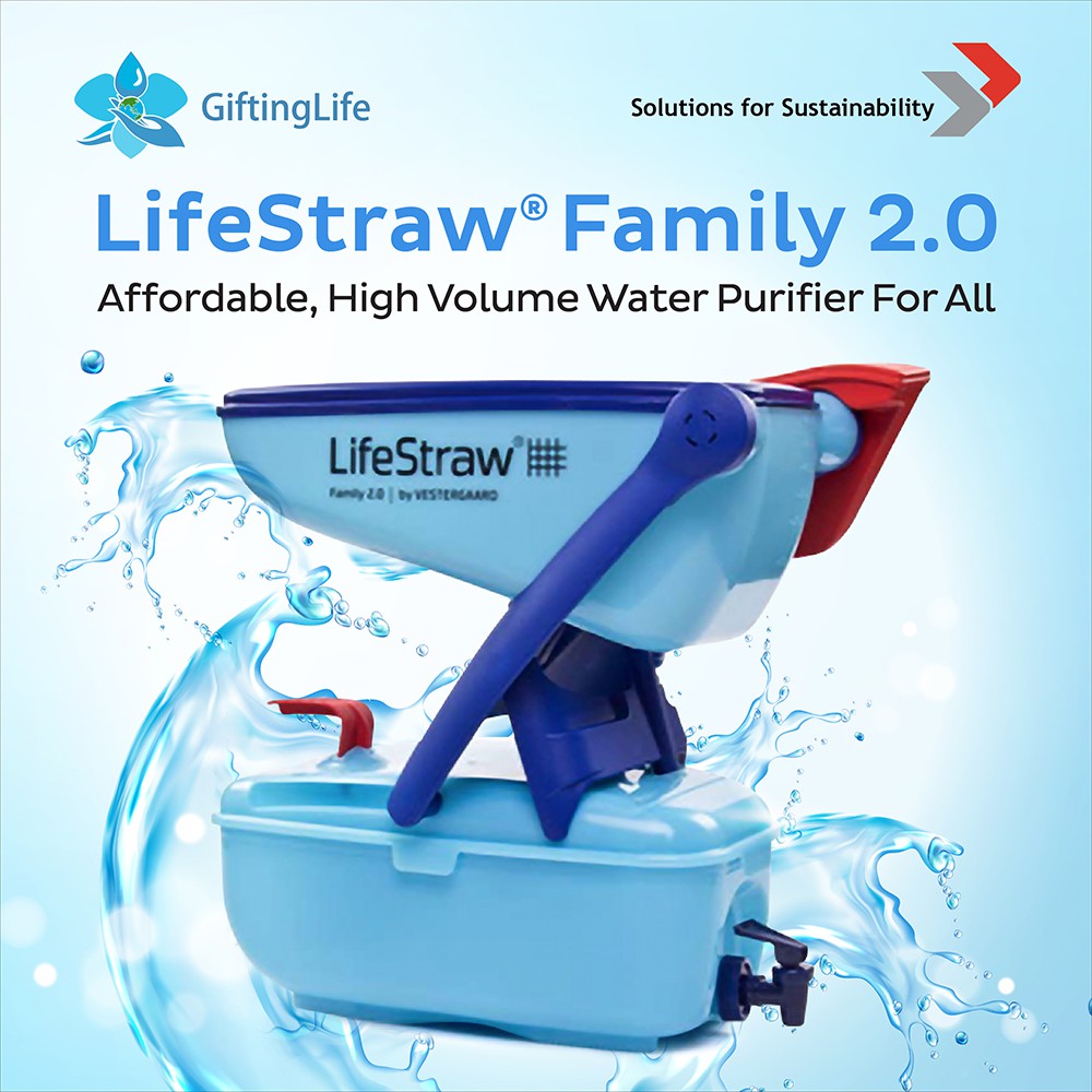 Lifestraw Family 2 0 Portable Water Filter Removes 99 9 Viruses Shopee Philippines