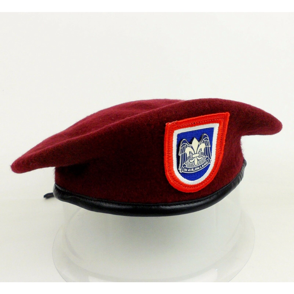 tomwang2012. US 82ND AIRBORNE DIVISION BERET HAT MILITARY BERET FLASH