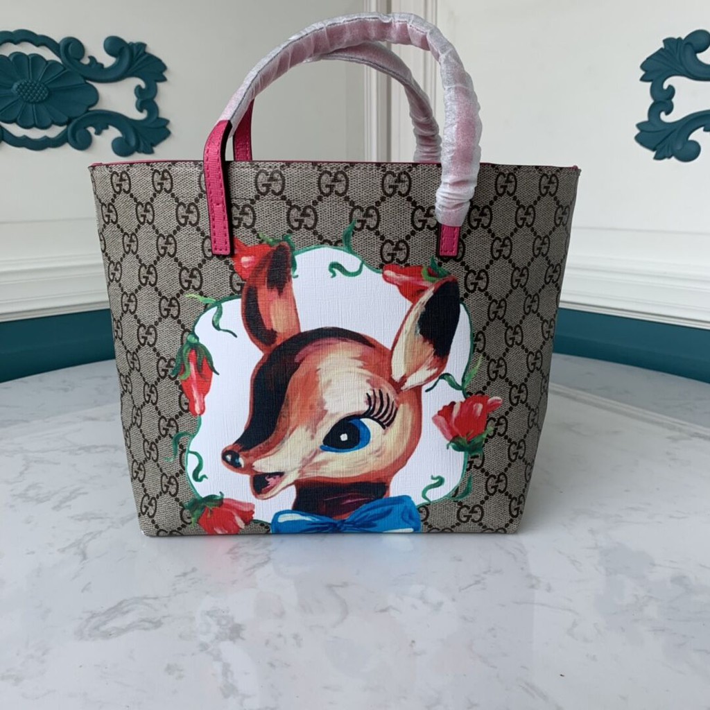 gucci rainbow bow tote