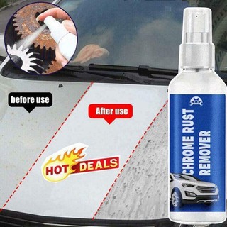 100ml chrome rust remover spray car repair clean metal surface chrome paint anti-rust lubricant #15