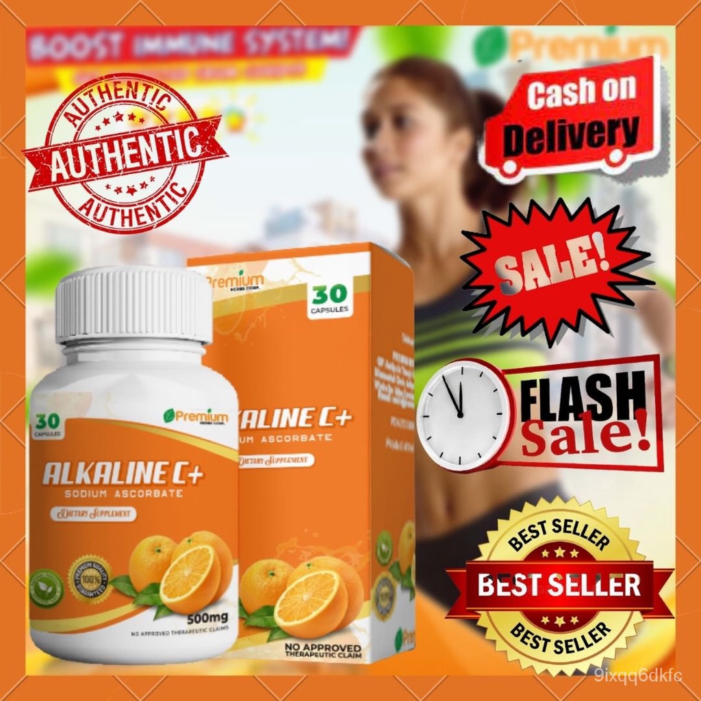 2DC Premium Alkaline C Vitamin 30 capsules 500mg with ZINC Sodium