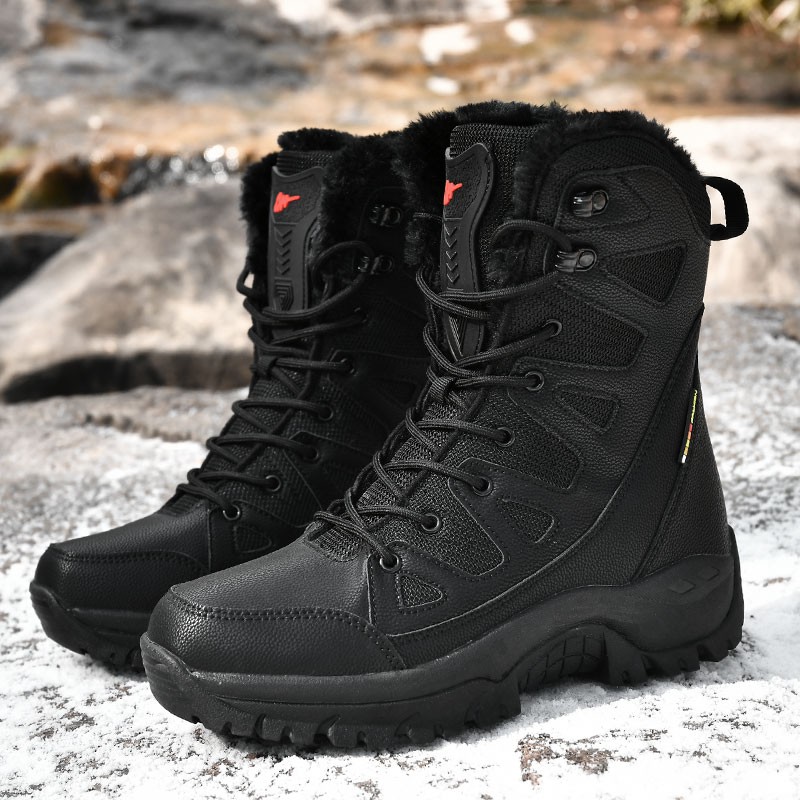 Leather Combat Boots for Men and Women Military Boots Winter Outdoor ...