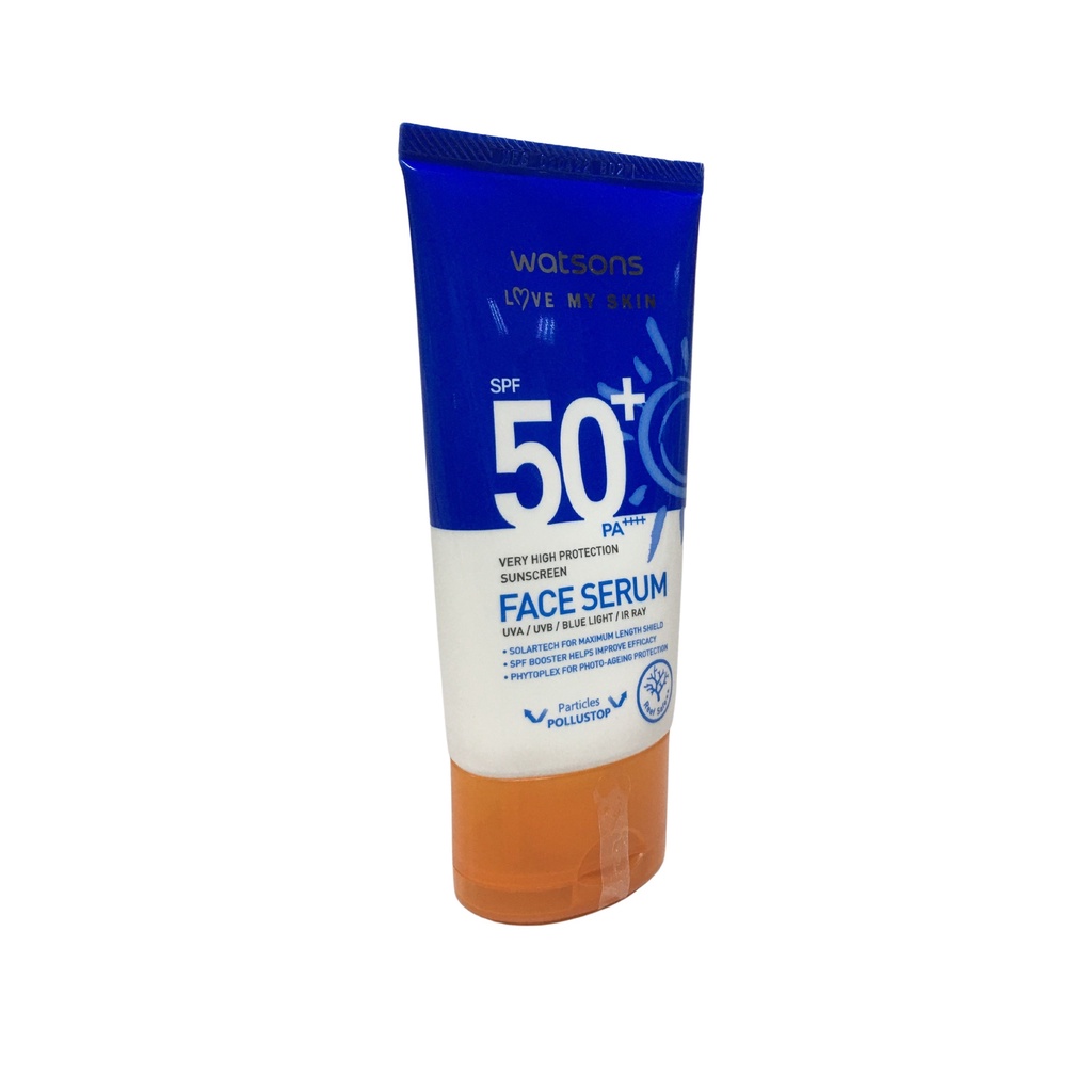 WATSONS Very High Protection Sunscreen Face Serum SPF50+ 50ml Shopee