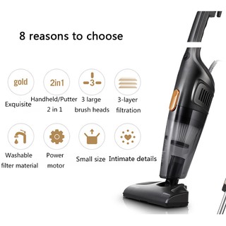 Deerma DX115C/DX118C Household Vacuum Cleaner Mini Handheld Pushrod Cleaner Strong Suction Low Noise #2