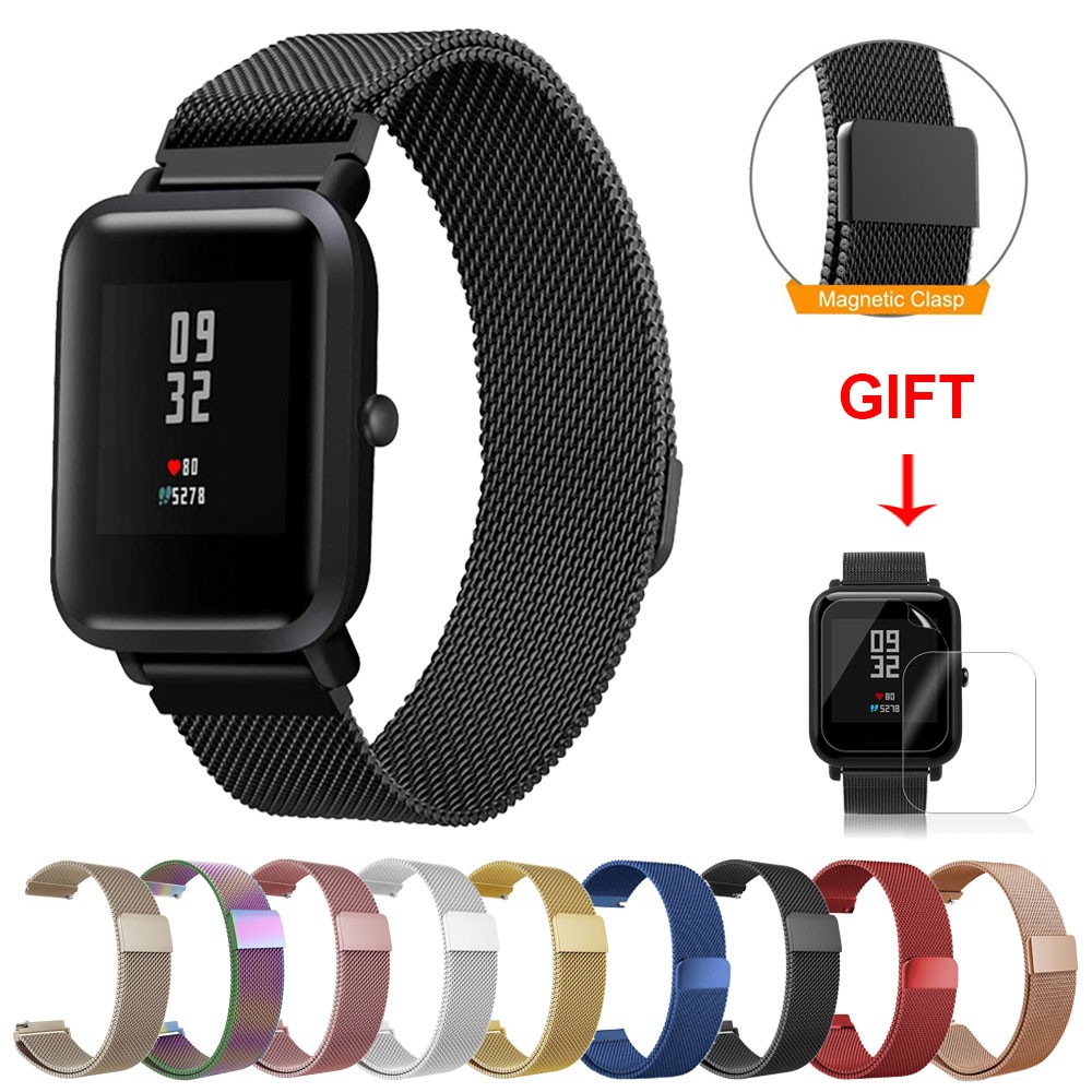 Milanese Loop Stainless Steel Strap For Xiaomi Huami Amazfit Bip Lite Youth Smart Watch mm Magnetic Wrist Band For Amazfit Gts Bip U Pop Pro Shopee Philippines