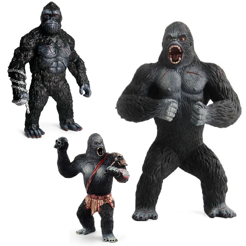 Big Size Godzilla VS King Kong Skeleton Skull Island Monsters Toys Soft ...