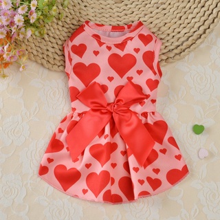 Polyester Clover Printed Pet Princess Sundress Printing Multicolor Pet Dress Cute For Small Medium Dog Cats Pet Dressing #7