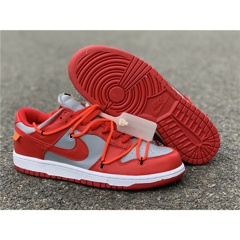 Off White X Nike Sb Dunk Low University Red Sneaker Shoes Ct0856 600 Shopee Philippines