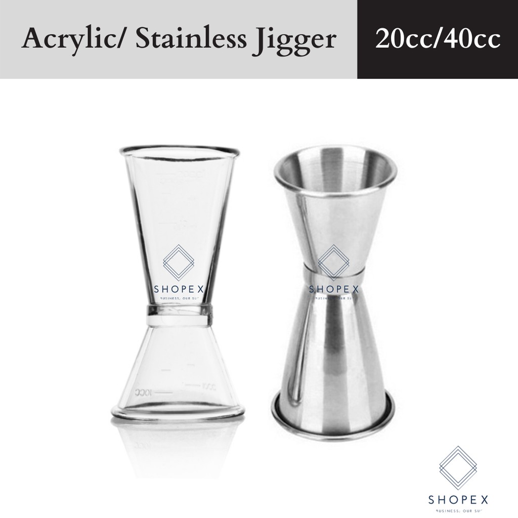 Acrylic Jigger Double Sided Jigger / Measuring Cup / Milktea Supplies