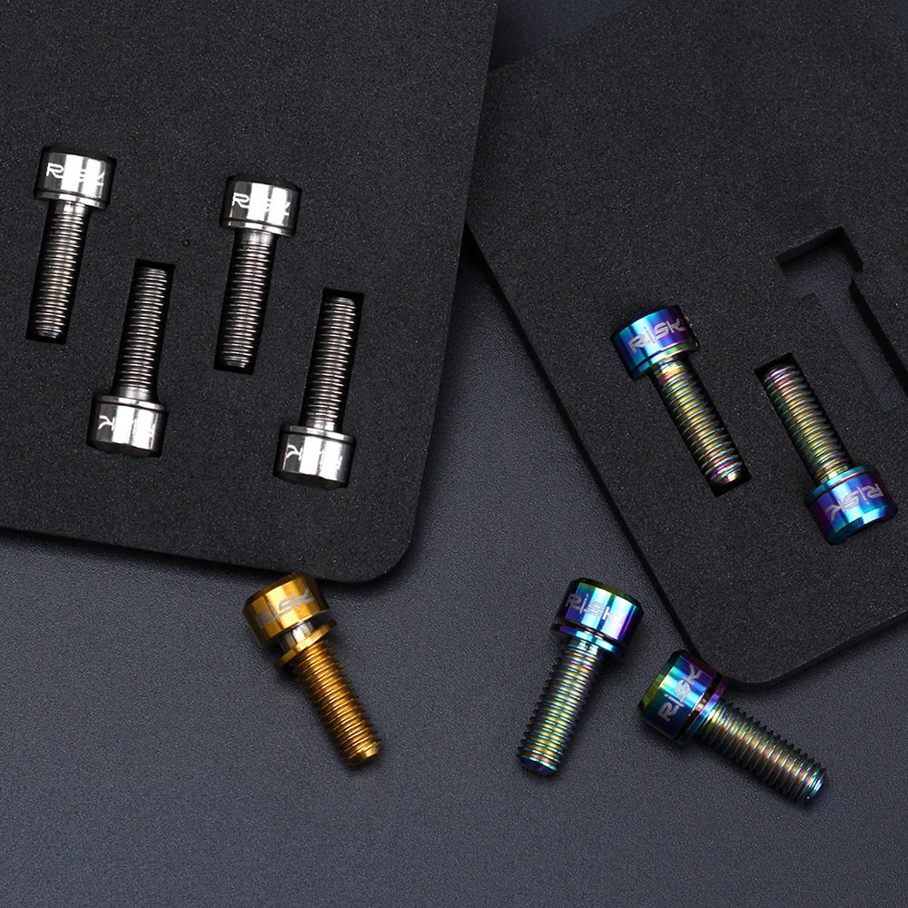 Vis M7 M8 En Titane Pour Vélo MTB - Têtes Hex, Longueurs 20mm Et 25mm - Légères Et Résistantes, Couleurs Variées