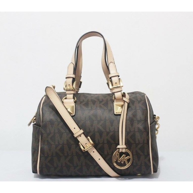 michael kors grayson large satchel monogram