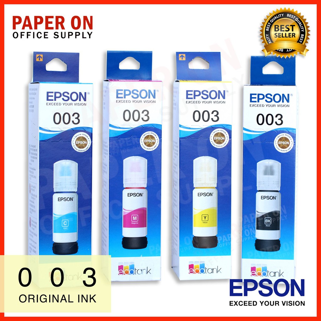 Epson 003 Original Ink 65ml Cmyk Shopee Philippines 0756