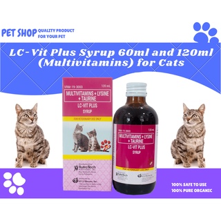 LC-Vit Plus Syrup 60ml and 120ml (Multivitamins) for Cats safe to use