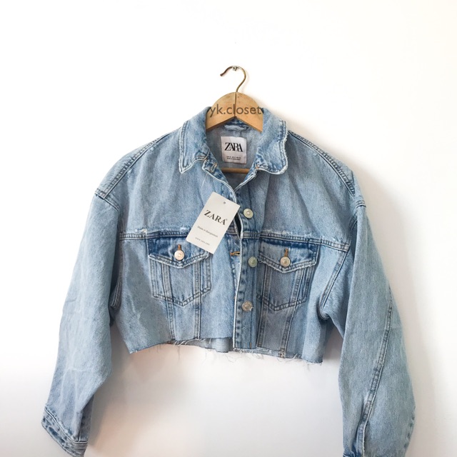 Zara Cropped Denim Jacket | Shopee Philippines