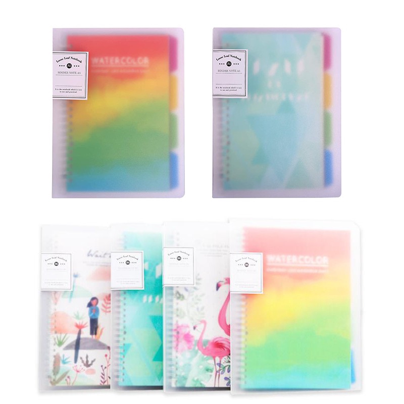 A5/B5/A4 Binder Portfolio Notebook with 20/26/30 Rings/Holes, 5 Subject