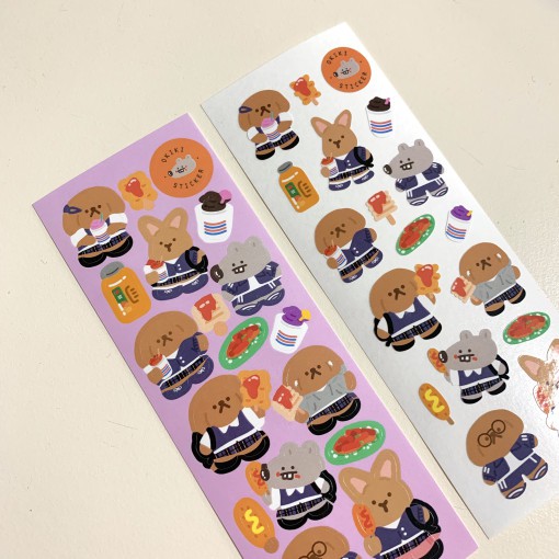 OKIKI Korea Snack bar Food 1 Sticker stationery Korean OKIKI Korea Snack bar Food 1 Sticker stationery Korean