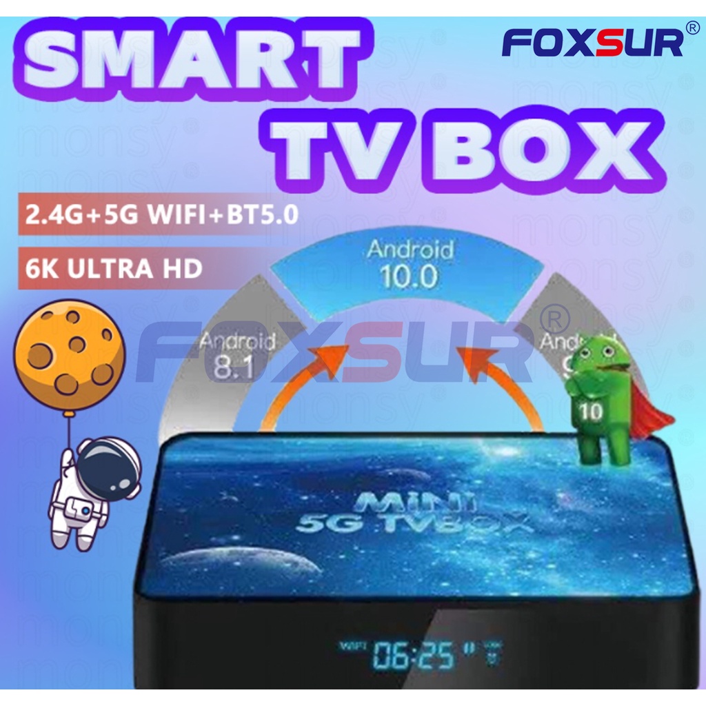 Smart TV Box WiFi 5G 6K Ultra HD 4G+64G Smart TV Box With Keyboard TV