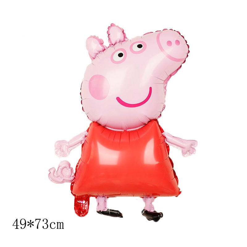 New Peppa Pig Balloon Party Needs Happy Birthday Party Decorations Cartoon Film Kid Baby Party Aluminum Balloons