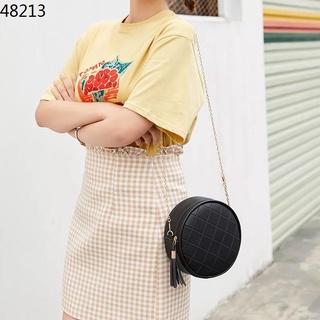 bags women sling ☚Mumu Circle Korean Cute Tassel Sling Bag #2065☟