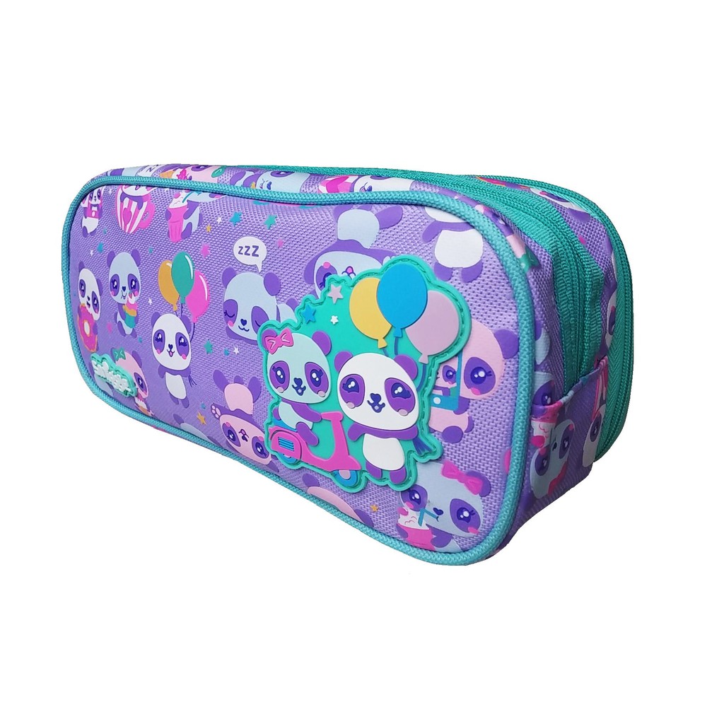 Smiggle Cruiser Pencil Case Purple Panda Shopee Philippines