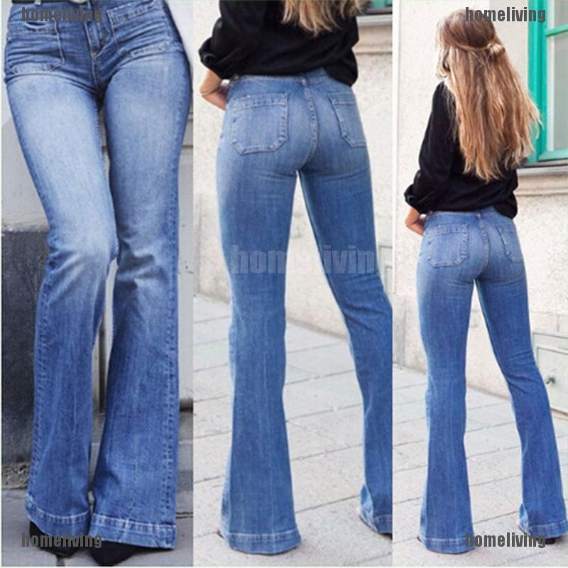 high waisted slim bootcut jeans