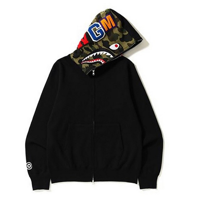 a bathing ape hoodie shark