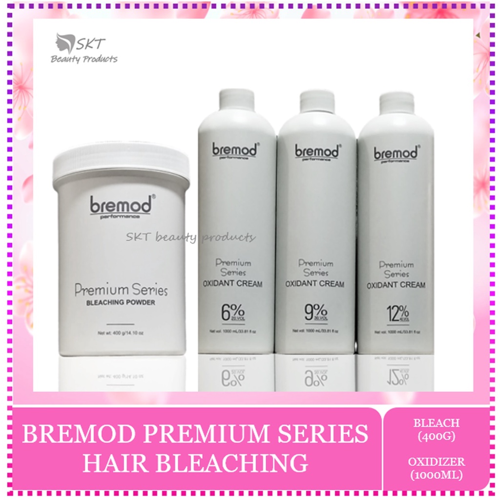Bremod Premium Series Bleaching Powder 400g and Oxidant Cream 1000ml