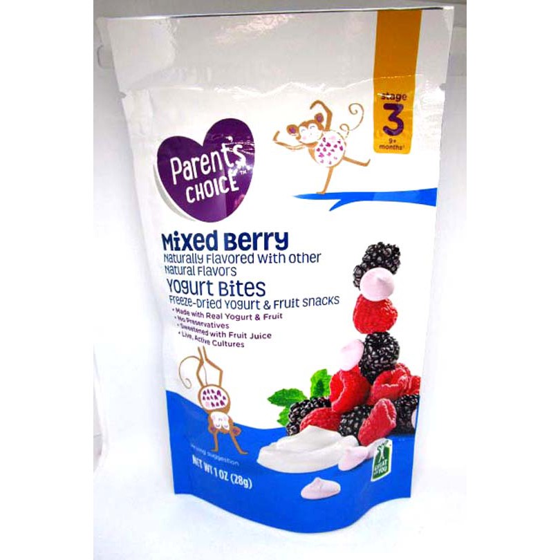 PARENT'S CHOICE YOGURT BITES (MIXED BERRY) STAGE 3 1 OZ. Shopee
