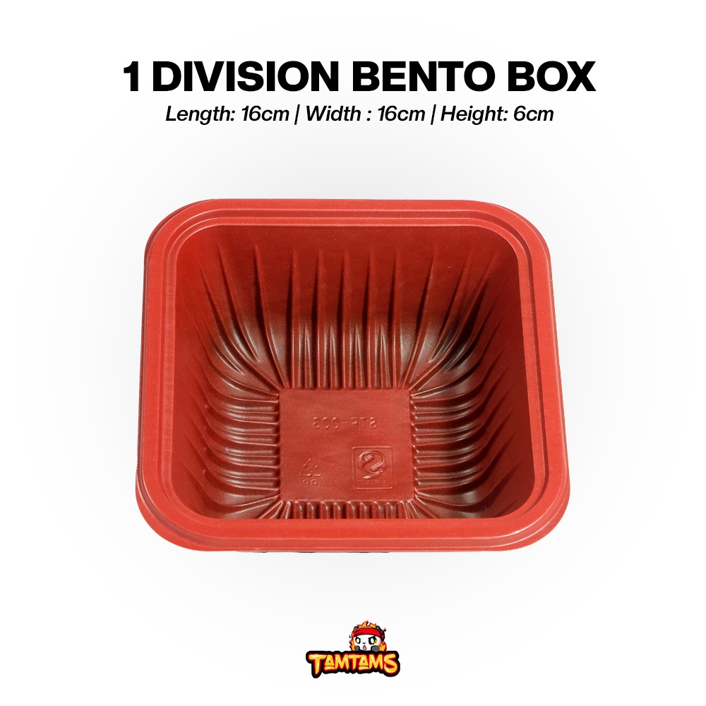 20pcs Disposable bento box / food storage with clear lid (1 DIVISION