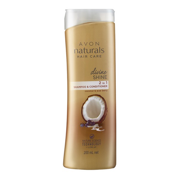 Avon Naturals Divine Shine Coconut Acai Berry 200ml Shopee