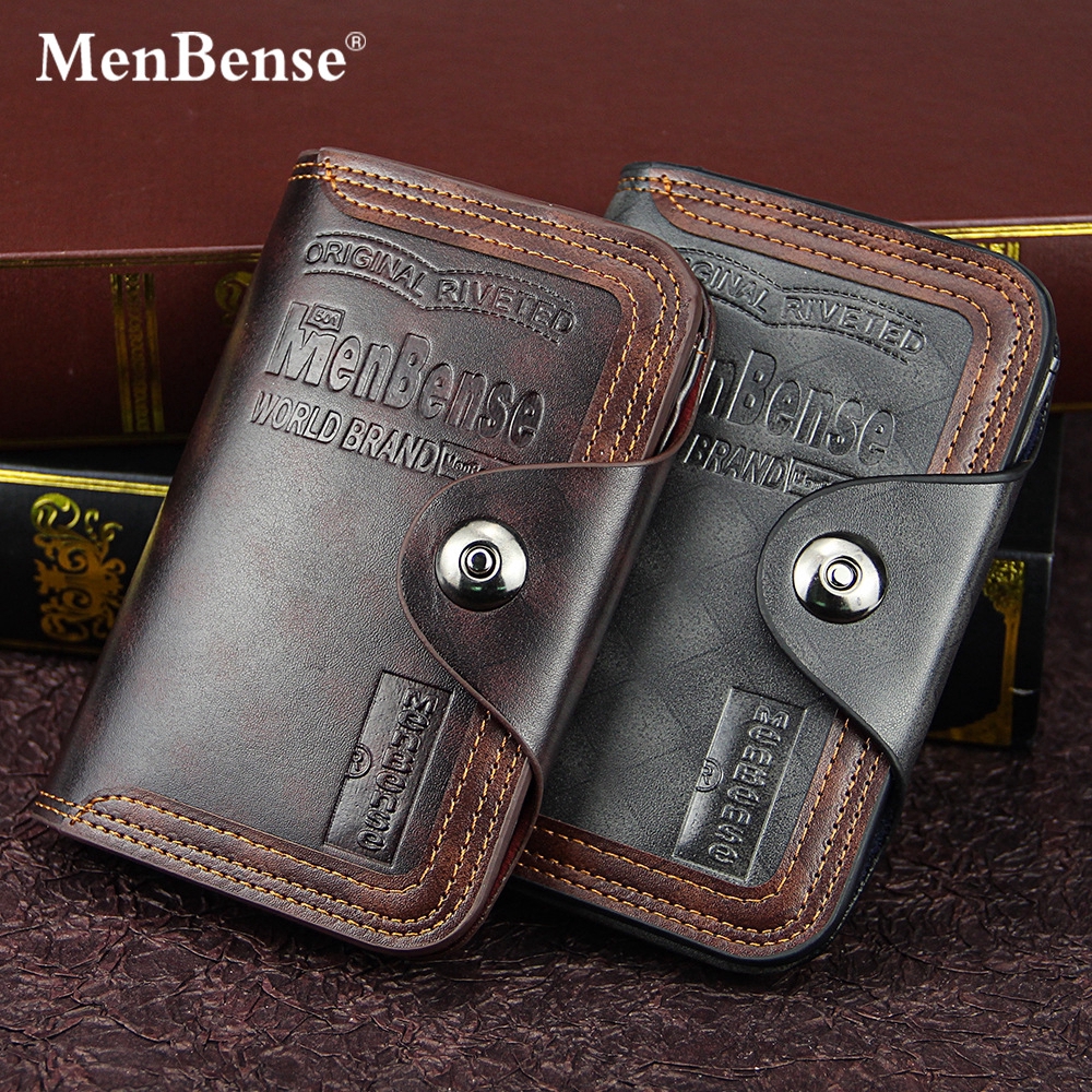 MenBense Men's Wallet Snap Clutch Bag Male Wallet Leather
