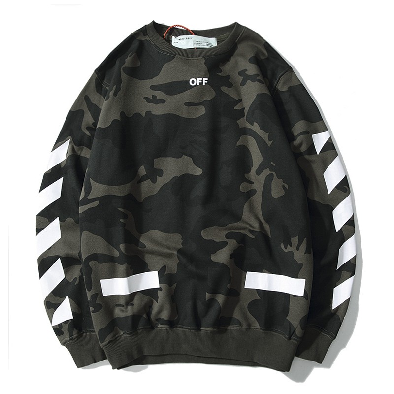 camo off white sweater