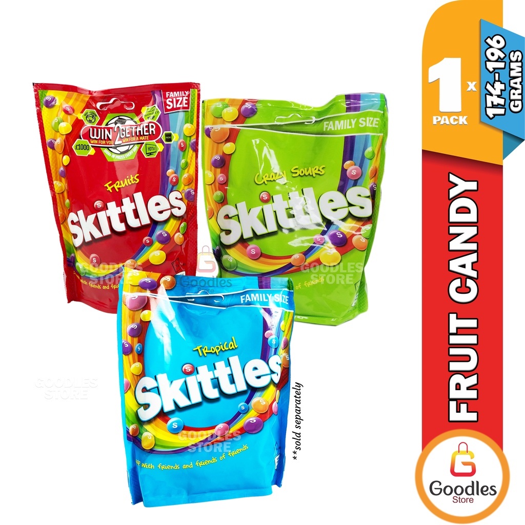 174196grams Skittles FruitFlavored Candy Fruit Candy Crazy Sour