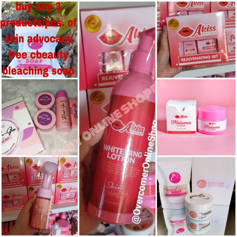 Rejuvenating Set, Whitening Lotion, Foam Wash, Bleaching Scrub ...