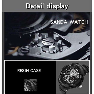 SANDA Fashion Outdoor Sport Watch Men Multifunction Watches Alarm Clock Chrono 5Bar Waterproof Digital Watch #3