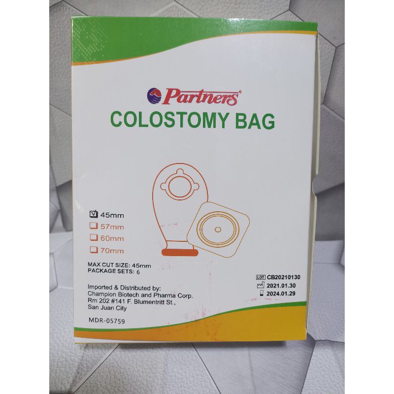 Partners Colostomy Bag 45mm (7 Set/Box) Shopee Philippines