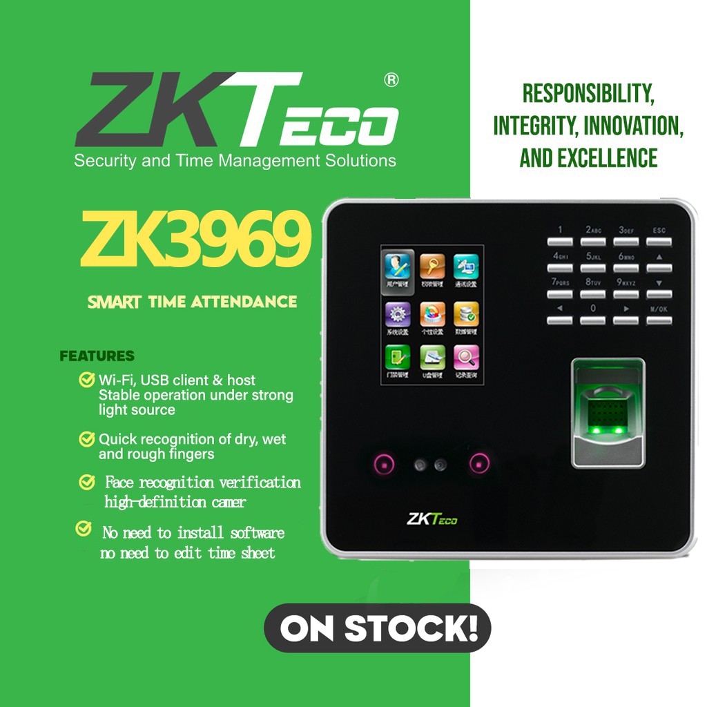 Zkteco Biometrics Face Recognition Fingerprint Time Card Machine Office Time Attendance Recor