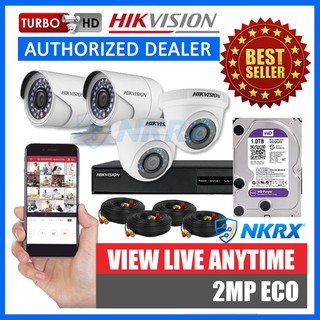 Hikvision 4CH 2MP HD CCTV Package DIY 1080p - 4 Camera Mobile View ...