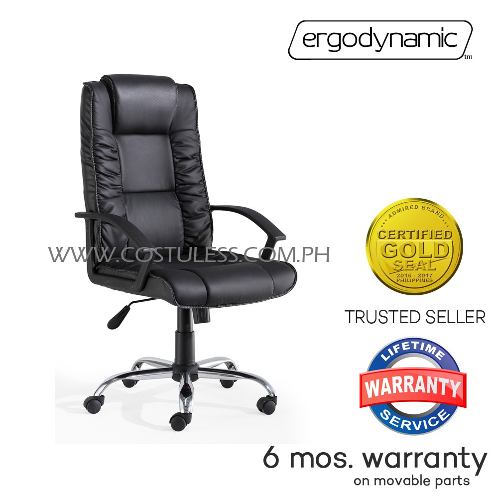 Ergodynamic PRINCE Faux Leather High Back Executive Office Chair