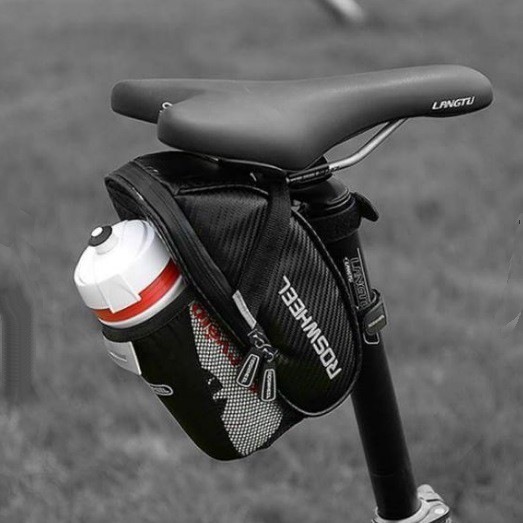 bike saddle bag with bottle holder